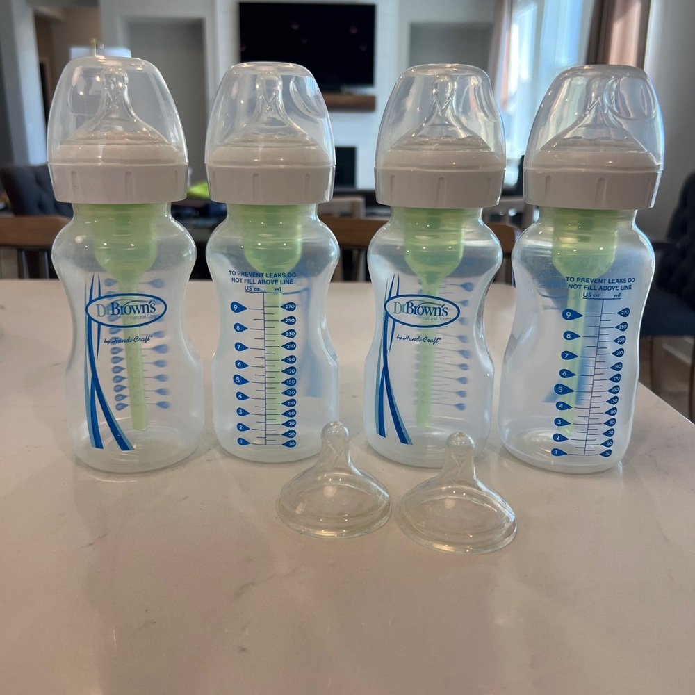 Baby Bottles Set - Clear and Blue